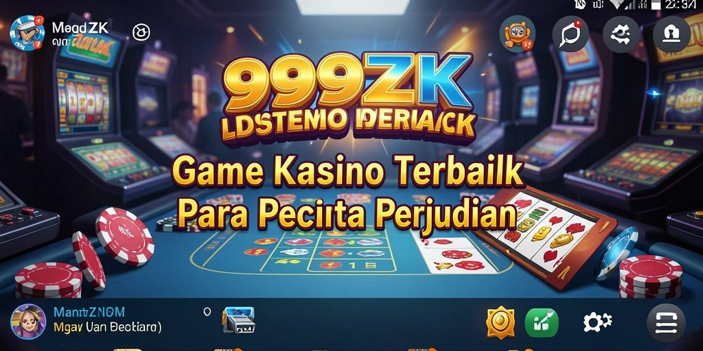 Tampilan gameplay menawan dari 999ZK dengan suasana Kasino.