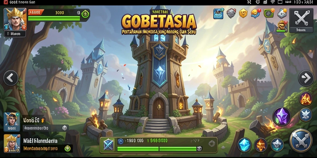 Tangkapan layar GOBETASIA memperlihatkan aksi pertahanan menara yang mendebarkan.