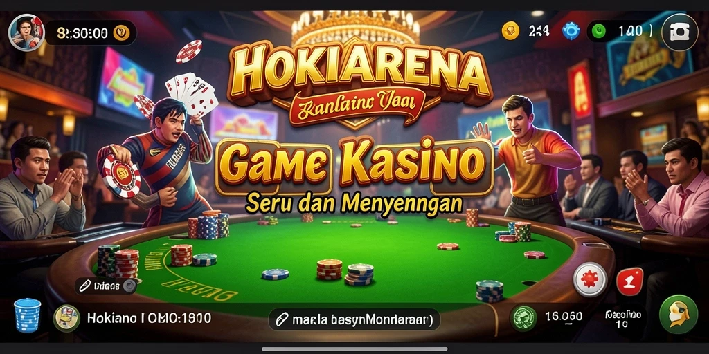 Screenshot gameplay HOKIARENA menampilkan suasana kasino yang seru.