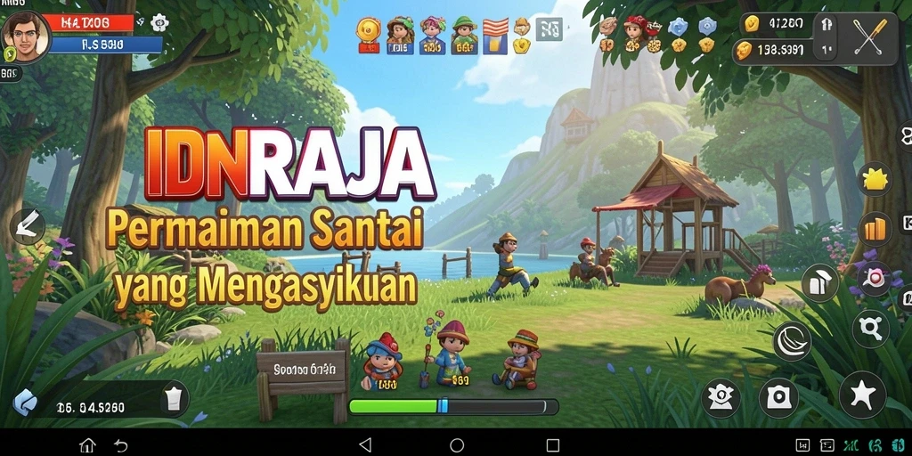 Tampilan seru gameplay IDNRAJA yang menyenangkan.