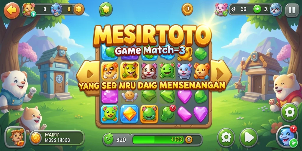 Screenshot utama menunjukkan gameplay seru dari MESIRTOTO.