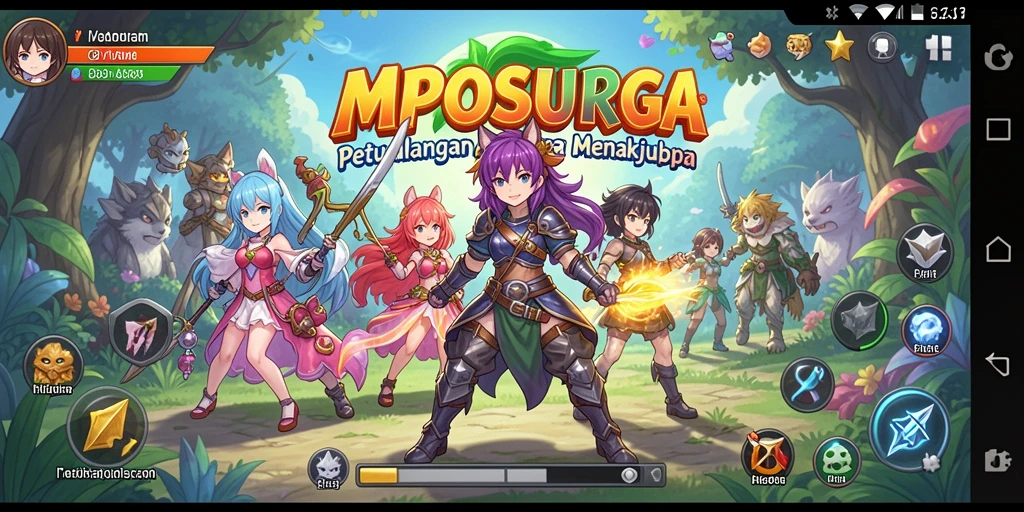 Screenshot gameplay MPOSURGA yang menampilkan aksi seru di dunia anime.