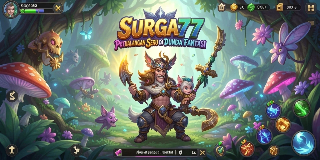 Tangkapan layar SURGA77 memperlihatkan petualangan menakjubkan di dunia yang fantastis.