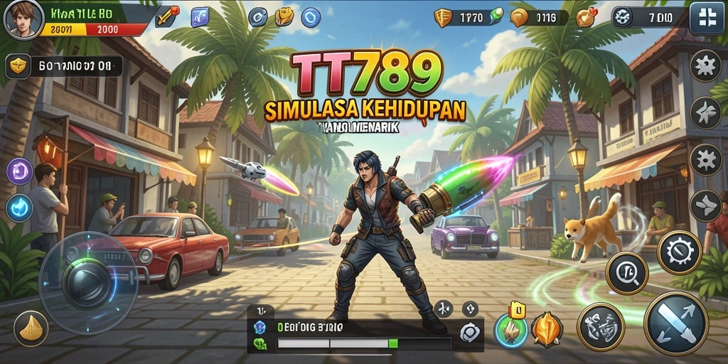 Tampilan gameplay menarik dari TT789 yang menampilkan simulasi kehidupan.