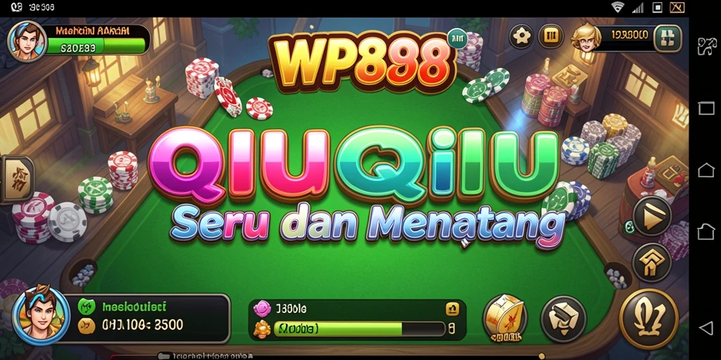 Screenshot utama WP888 menampilkan gameplay QiuQiu yang intens.